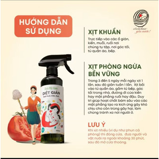 Diệt Kiến Gián Ruồi Muỗi Côn Trùng Tự Nhiên An Toàn Cô Cà Chua 500ml