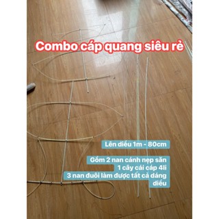  Combo Cáp Quang Làm Diều Sáo – Đại Trà Song Vân Chính Mỹ Mẹ Bồng Con Đuôi Cá | 2m | 1m7 | 1m5 | 1m | 80cm 