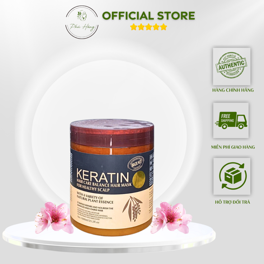 Kem Ủ Tóc KERATIN COLLAGEN 1000ML Ủ Hấp Tóc Dưỡng Chất KERATIN Tự Nhiên