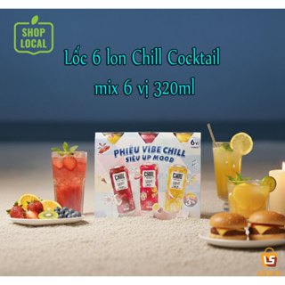 (Date 2028) Thùng 6 lon Chill Cocktail mix vị 320ml/lon