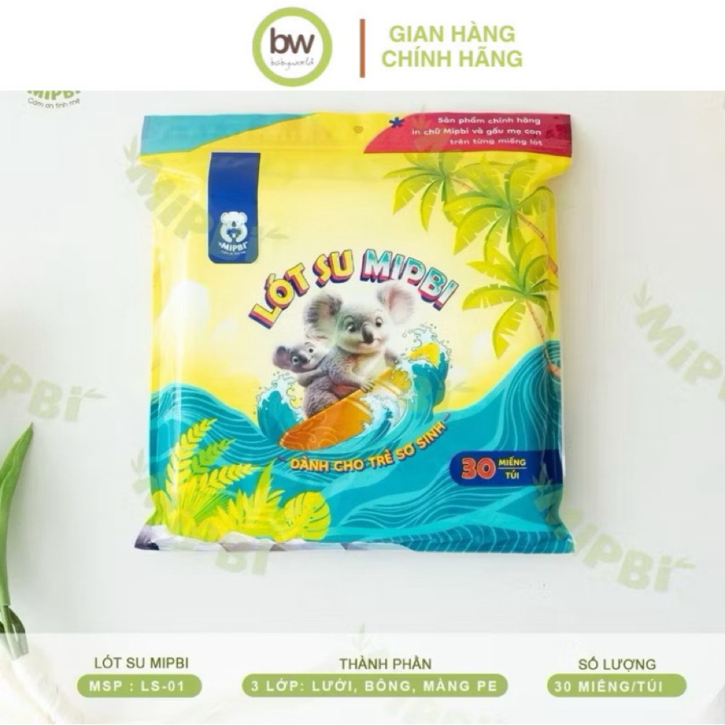 Miếng Lót Phân Su Cao Cấp Mipbi (30miếng) LS01