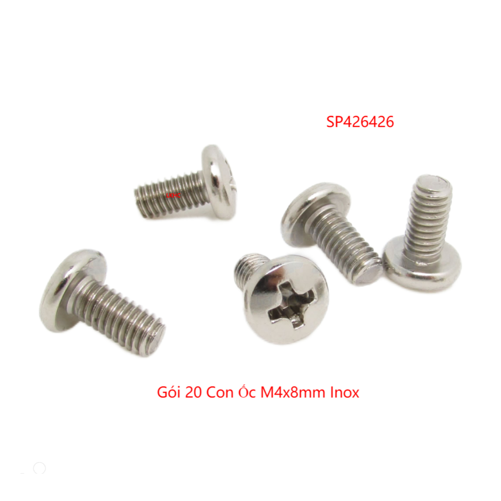 Gói 20 Con Ốc M4x8mm Inox