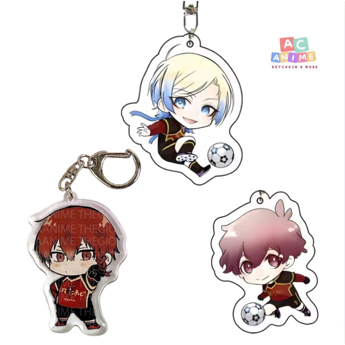 Móc khóa BLUE LOCK Michael Kaiser Alexis Ness Ranze Kurona in hình anime chibi mica trong acrylic ke