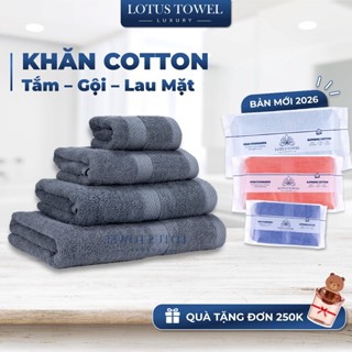 Lẻ khăn Lau Mặt LOTUS 100% Cotton Mềm Mịn Thấm Hút Không Ra Màu Dùng Cho Gia Đình Spa