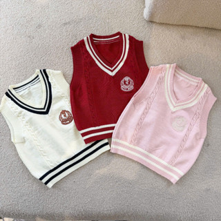  Áo Gile Len Cho Bé Trai Bé Gái 9-21kg Chất Len Mềm Mịn Xinh Xắn Huy Hiệu CiciBae 