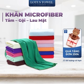  Khăn SPA Quấn Đầu Quấn Người Khăn Tắm Gội Đầu Khăn Mặt cho SPA Lotustowel 100% Microfiber Mềm Mịn 