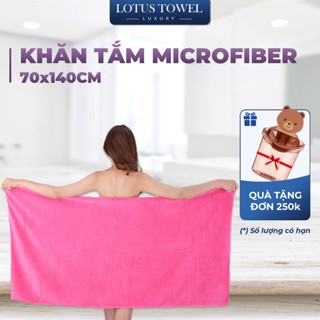  Khăn tắm SPA 70x140cm 100% MICROFIBER siêu mềm mịn thấm hút dày dặn - LOTUS TOWEL 