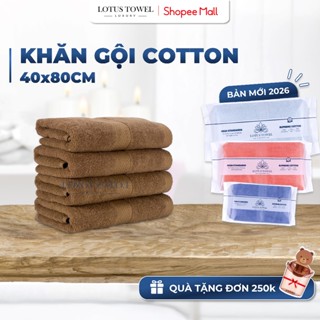 Khăn Gội Đầu 40x80cm LOTUS TOWEL 100% Cotton Cao Cấp Mềm Mịn Thấm Hút Không Ra Màu