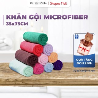 Khăn Gội Đầu Spa 35x75cm LOTUS TOWEL 100% Microfiber Cao Cấp Mềm Mịn Thấm Hút Không Ra Màu