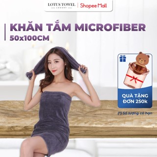  Khăn Tắm Nhỡ Spa 50x100cm LOTUS TOWEL 100% Microfiber Cao Cấp Mềm Mịn Thấm Hút Không Ra Màu 