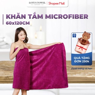 Khăn Tắm Spa 60x120cm LOTUS TOWEL 100% Microfiber Cao Cấp Mềm Mịn Thấm Hút Không Ra Màu