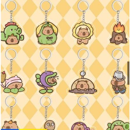 Móc Khoá Capybara Mini Phiên Bản Plants vs Zombies Kute Đáng Yêu