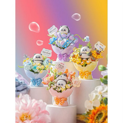 Bộ lắp ráp bó hoa phát sáng LOZ mini building block