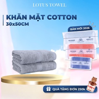  Khăn mặt LotusTowel 30x50cm 100% COTTON siêu Mềm Mại Thấm Hút dày dặn 