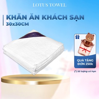  Bộ 10 khăn ăn khăn lau thương gia Lotus Towel 100% Cotton Cao Cấp Mềm Mịn Thấm Hút 