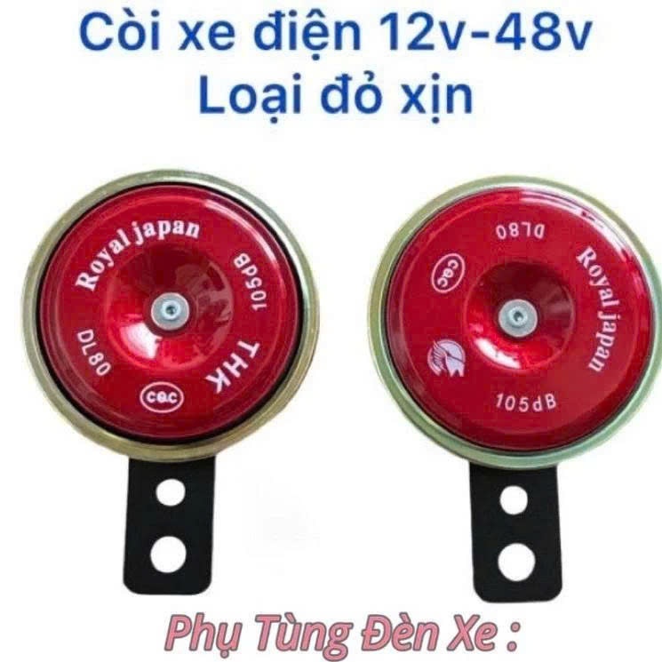 Còi Xe Đạp Điện, Xe Máy Điện 12v-48v Loại xịn 12-24-48V Xe Điện loại 1