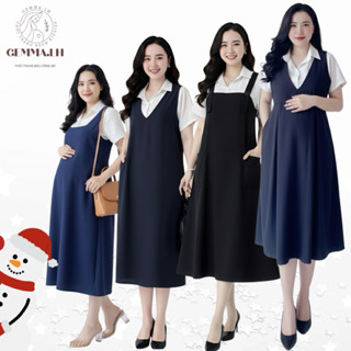  Yếm Bầu GEMMA.LH cổ tim đen và xanh đen  chất mát mịn có size đến 120kg   y1  