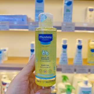  Dầu Massage Cho Trẻ Sơ Sinh & Em Bé Baby Oil Mustela 100ml TẶNG Khăn Ướt 