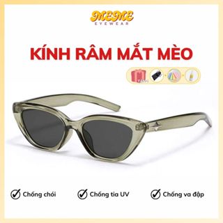  kính râm mắt mèo nữ nam chống uv ánh sáng xanh kính mát đi biển thời trang đường phố cá tính ngầu R1 