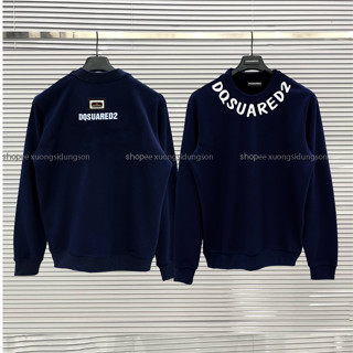 Áo nỉ sweater DSQ vòng cổ dài tay cổ tròn áo nỉ Dsqd2 áo thun dài tay boy phố hàn quốc hàng chuẩn lô gô sắt may nổi 