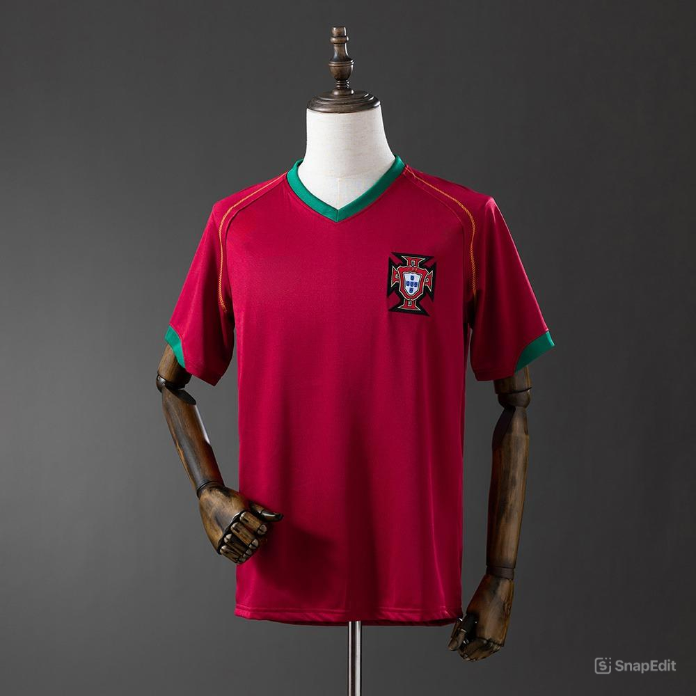 Áo Bóng Đá Retro Tuyển Bồ Đào Nha 2006 - Sân Nhà bản cao cấp vải Cotton Polyester