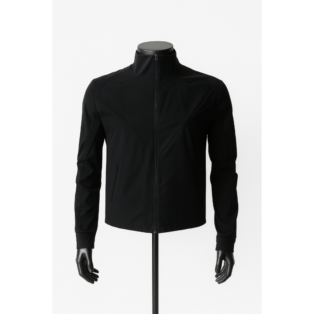 Áo Khoác Nam Đen Trơn Cao Cấp – Áo Khoác Nam Chống Gió, Chống Nhăn-(A62)