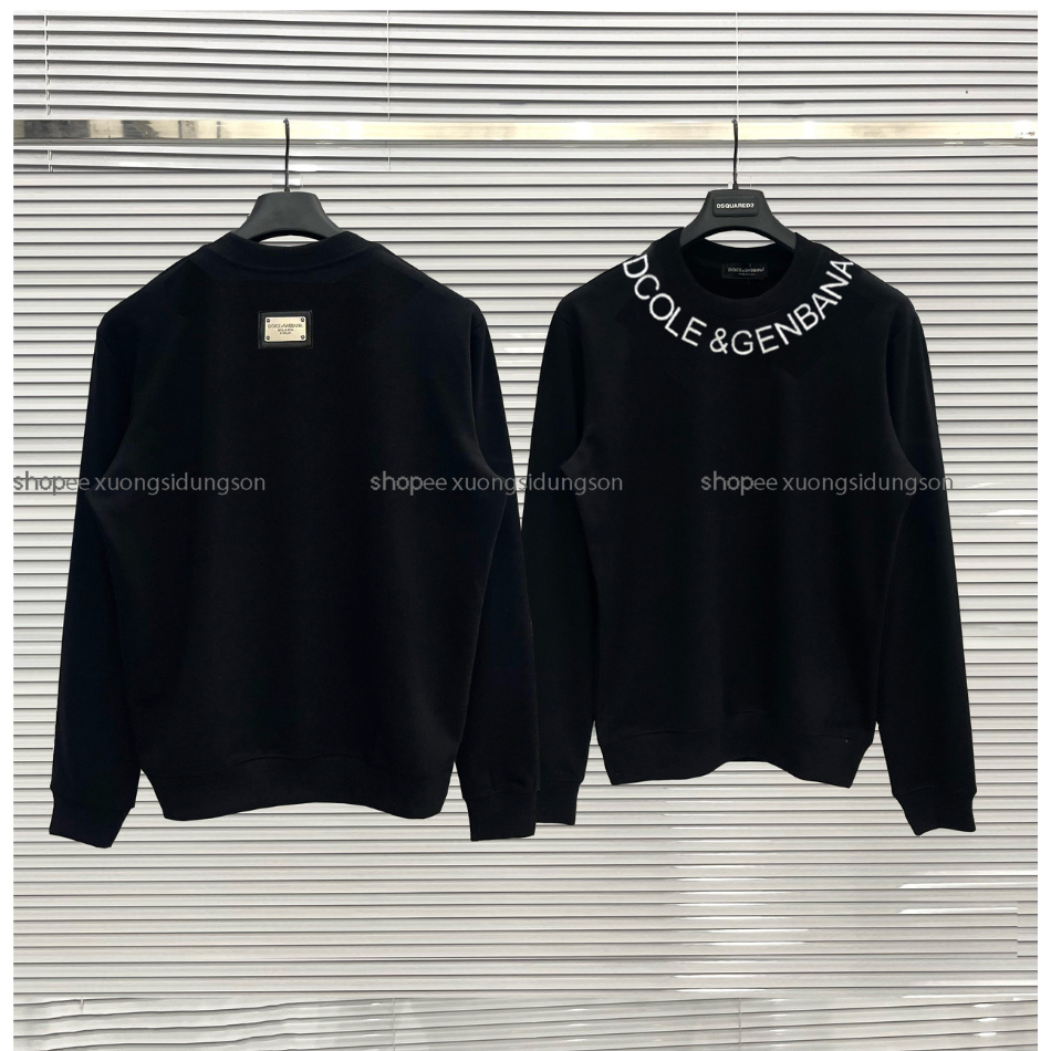 Áo nỉ Sweater Gabbana vòng cổ dài tay nam nữ,áo nỉ chữ Dol.ce Gabbana hottrend girl phố, chuẩn lô gô