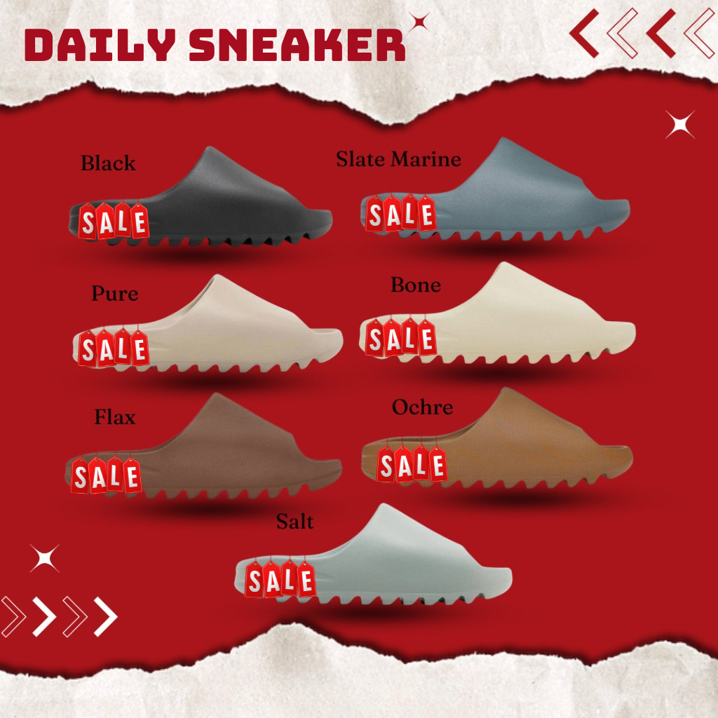 [ Big Sale 50% ] Dép '𝗔𝗱𝗶𝗱𝗮𝘀 𝗬.𝗭 𝗦𝗹𝗶.𝗱𝗲' bản vân nhám, dép bánh mì mẫu mới hàng Full Box