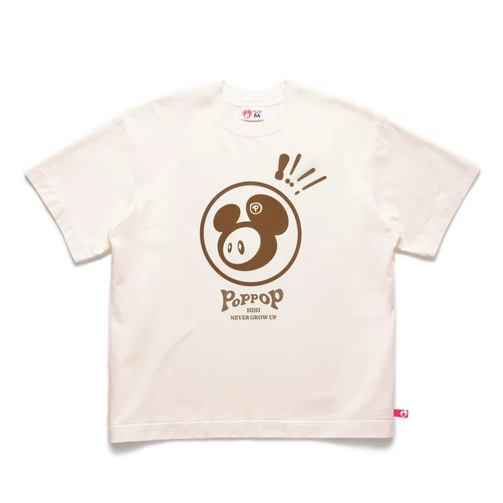 Áo Thun Poppop Mascot PP Tee Cream In Nhung (Newtag bọc chính hãng)