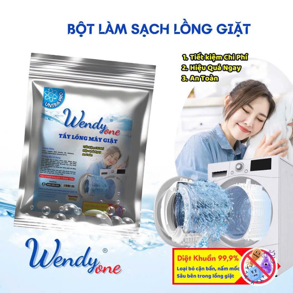 Tẩy lồng máy giặt Wendy One hiệu quả ngay , an toàn khi sử dụng