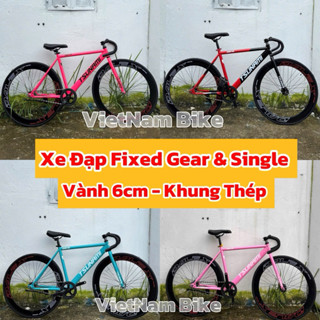   SIZE M  Xe Đạp Fixed Gear & Single Tsunami Snm100 Hàng Custom   Khung Thép Bánh 6cm Đủ Màu  Kèm Dây Strap - Đồ Lắp  