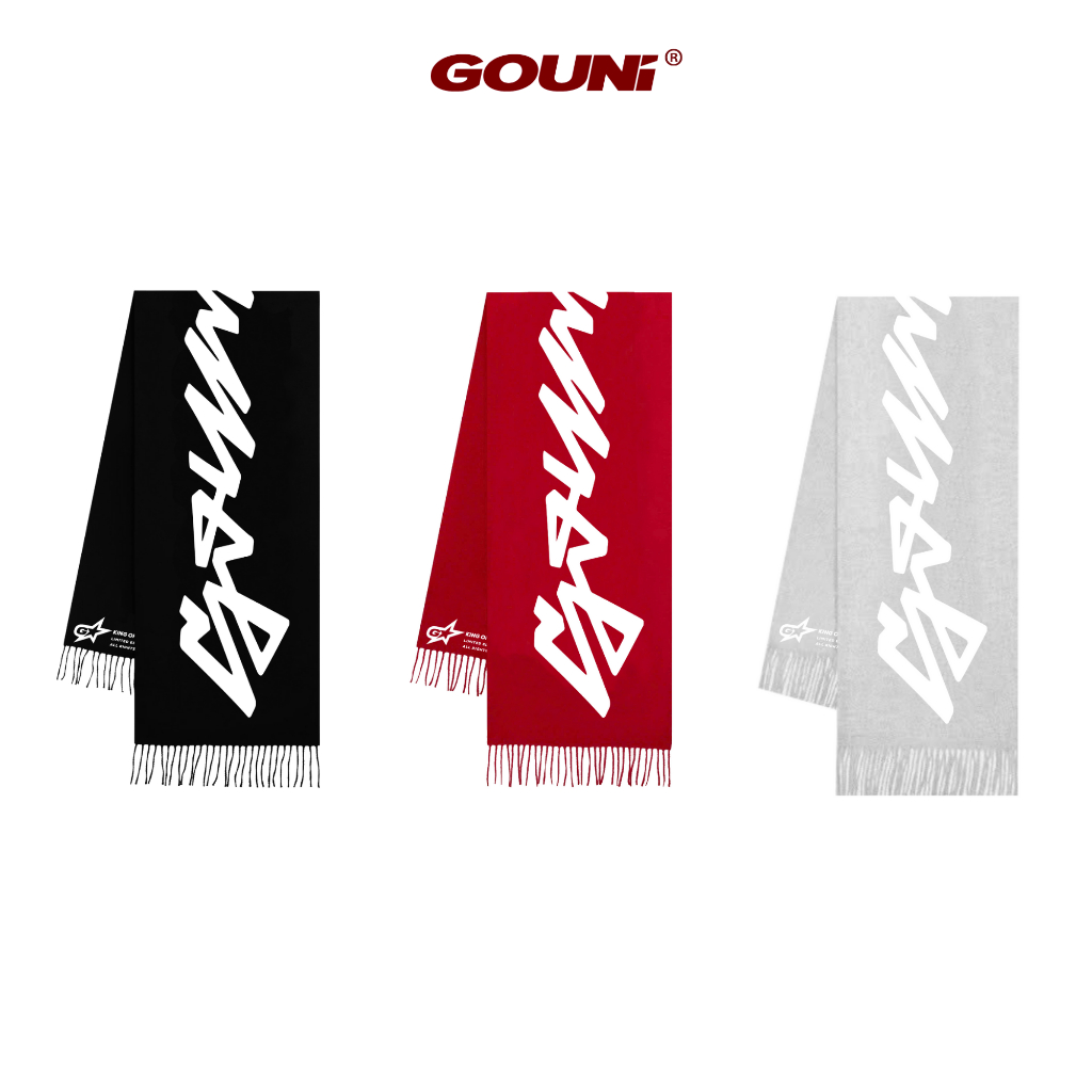 GOUNI LIMITED SIGNATURE SCARF | Khăn Len Choàng Cổ Unisex In Logo Streetwear