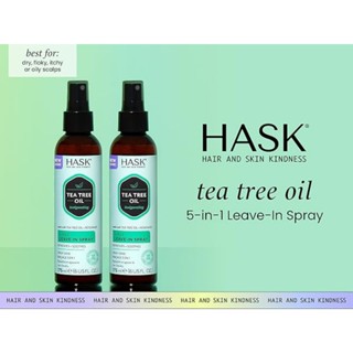  Xịt dưỡng tóc 5 trong 1 Hask TEA TREE OIL & ROSEMARY Spray 175ml 