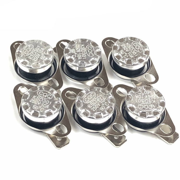 Rơ le nhiệt KSD301, relay nhiệt, sò cảm biến nhiệt, sò nhiệt, giá trị từ 80 đến 150 độ thường đóng h