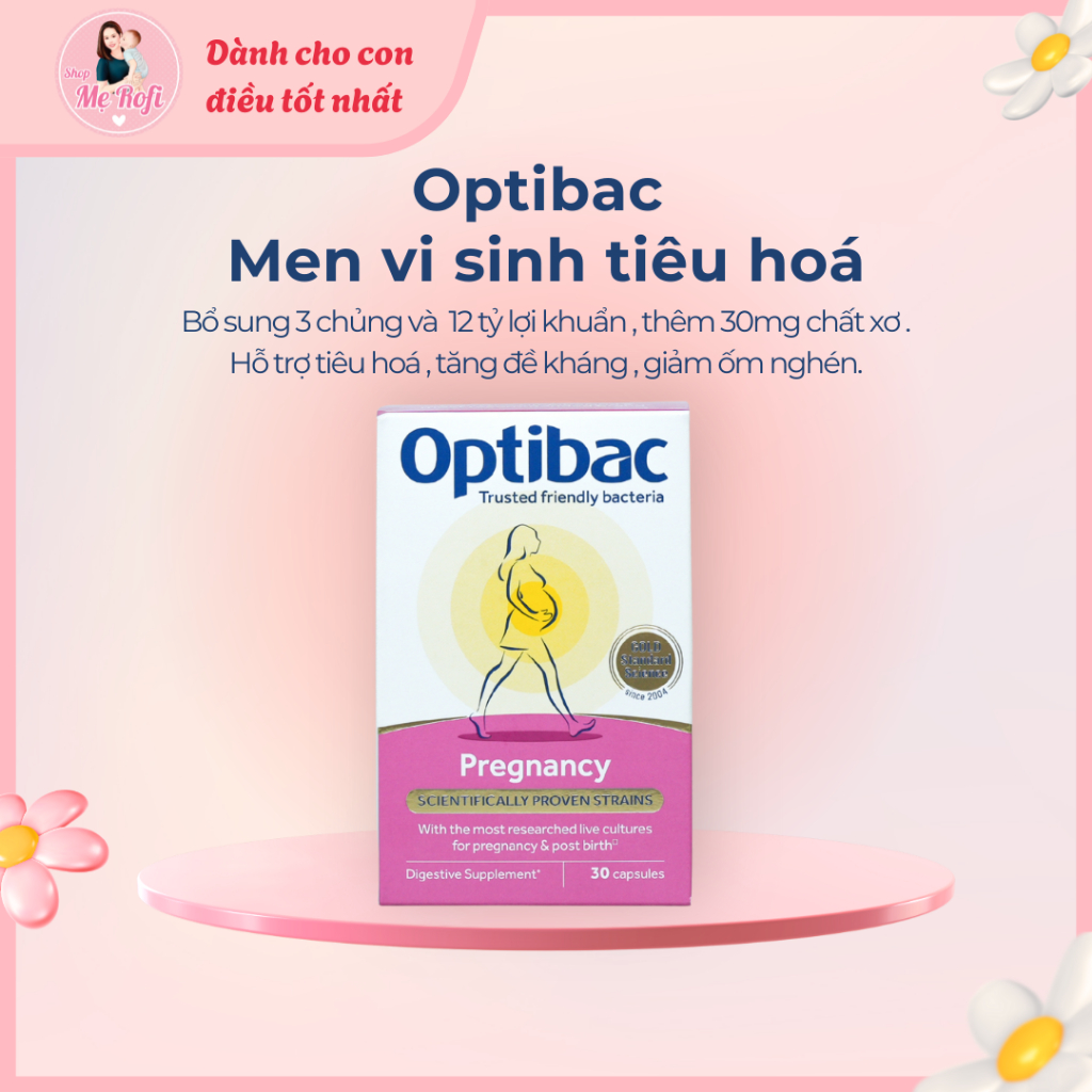 Optibac Pregnancy men vi sinh cho tiêu hoá cho mẹ bầu và sau sinh 30 viên - Mẹ Rofi
