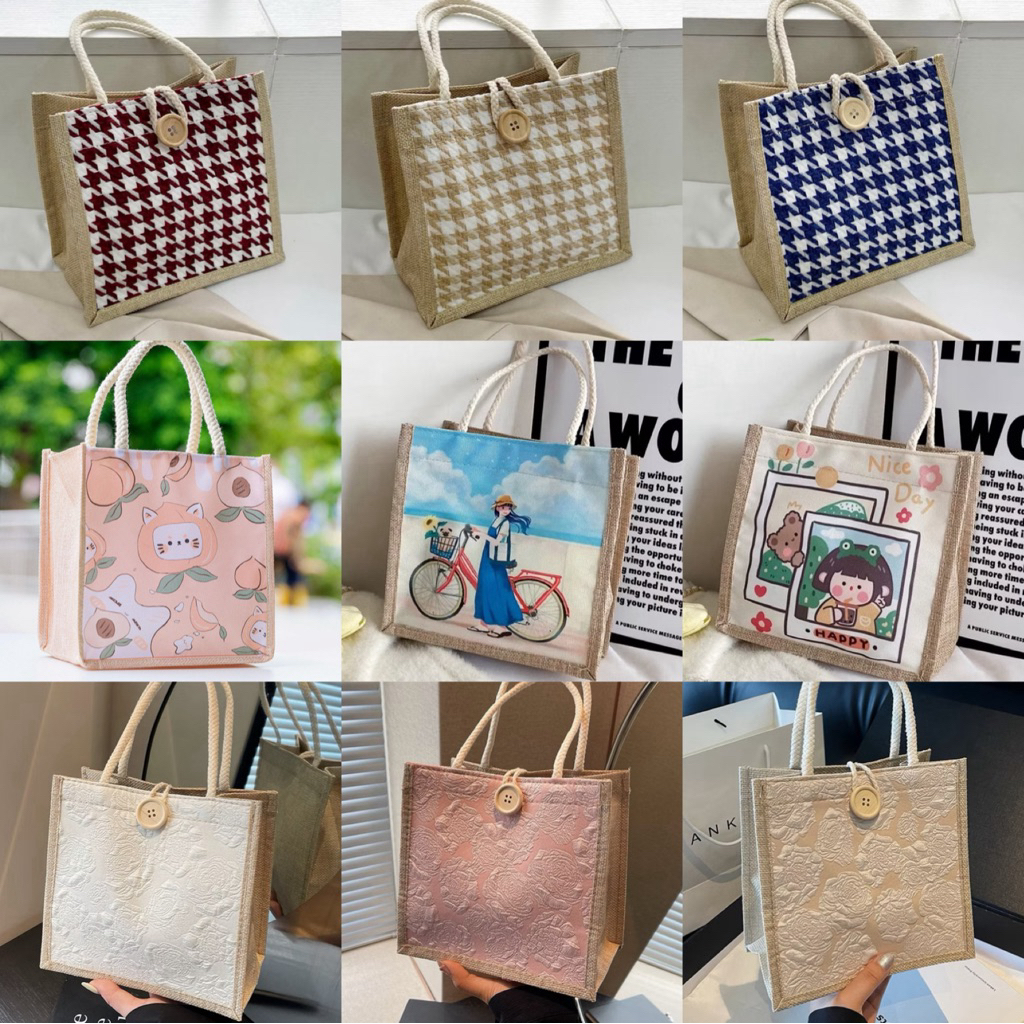 Túi Cói Mini Vintage (loại siêu đẹp, có dây kéo)