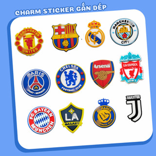 Charm gắn dép, sticker cross mẫu C23 dép sục mẫu câu lạc bộ