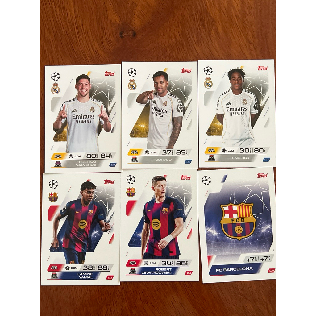 Match Attax 2025/2026 Barcelona + Real Madrid + Atletico Bilbao + Atletico Madrid