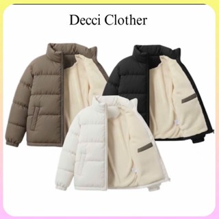 Áo Phao Lót Lông Cừu Cổ vải Cao Cấp, Áo Khoác Unisex Nam Nữ Đại Hàn Dày Dặn Chống Rét Giữ Ấm