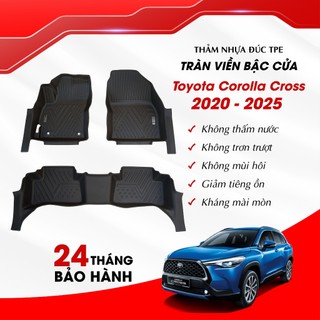  Thảm Lót Sàn Ô Tô TPE Cao Cấp Toyota Cross  Corolla  2020 - 2025 TRÀN VIỀN Không Thấm Nước Không Mùi 