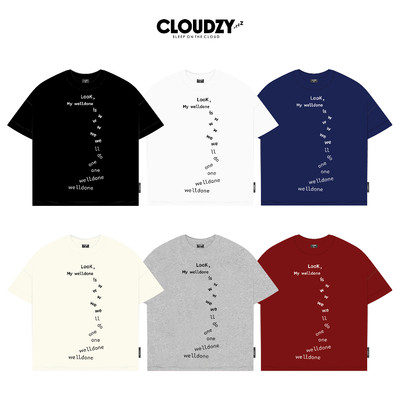 Áo thun boxy tee local brand Cloudzy unisex phông tay lỡ nữ cotton phối màu form rộng boxy DROP