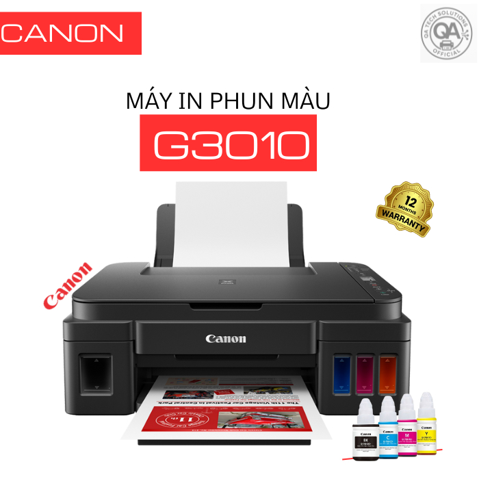 Máy In Phun [Màu / WIFI ) Canon G3010 ( Scan / Copy )