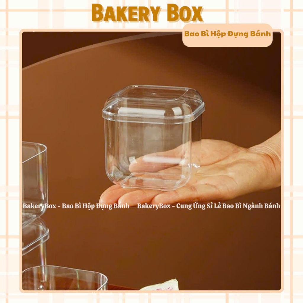 20 Hộp Vuông GD-2013 Có Nắp Đựng Bánh Lạnh, Tiramisu, Oreo Cheesecake, Ô Long Nhài Nhãn - BAKERY BOX