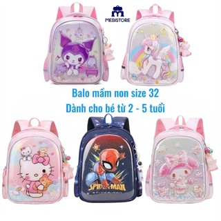 Balo mầm non Kuromi  Người Nhện  Melody .. in nổi 3D cho các bé đi học đi chơi   tặng kèm móc khóa   