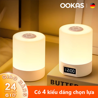  OOKAS Đèn ngủ để bàn cảm ứng 3 màu ánh sáng Đèn led,Đèn không khí phòng ngủ,có thể chạm màn hình 