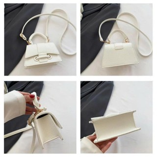  Túi Xách Đeo Chéo Và Cầm Tay Mini 2 Màu Đen Trắng Da PU Sần Thời Trang Cá Tính - DK265 