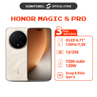  Điện Thoại Honor Magic 8 Pro Chip Snapdragon 8 Elite Gen 5 Ram 12 16GB. SonPixel 