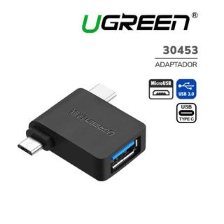 Đầu chuyển type c + micro usb to usb 3.0 ugreen 30453, otg adapter 5gbp cao cấp