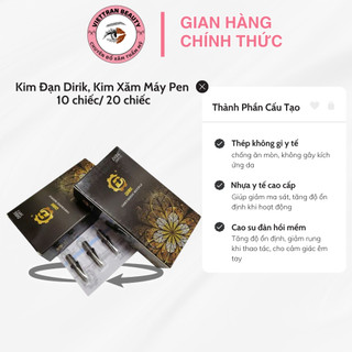 [Vỉ 10/20 kim] Kim Đạn Dirik Chính Hãng Máy Pen – Kim Xăm Môi Mày Siêu Bén, Sắc Nét