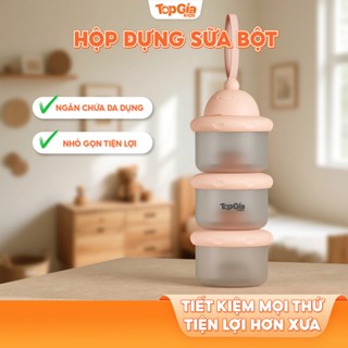  Hộp đựng sữa hộp trữ sữa bột TopGiaKids chống ẩm 3 ngăn tiện lợi mang đi 